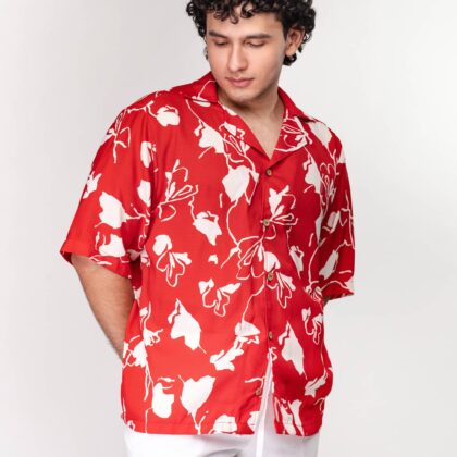 Camisa Estampada Roja